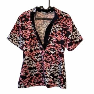 Cedric Charlier floral print short sleeve  shirt